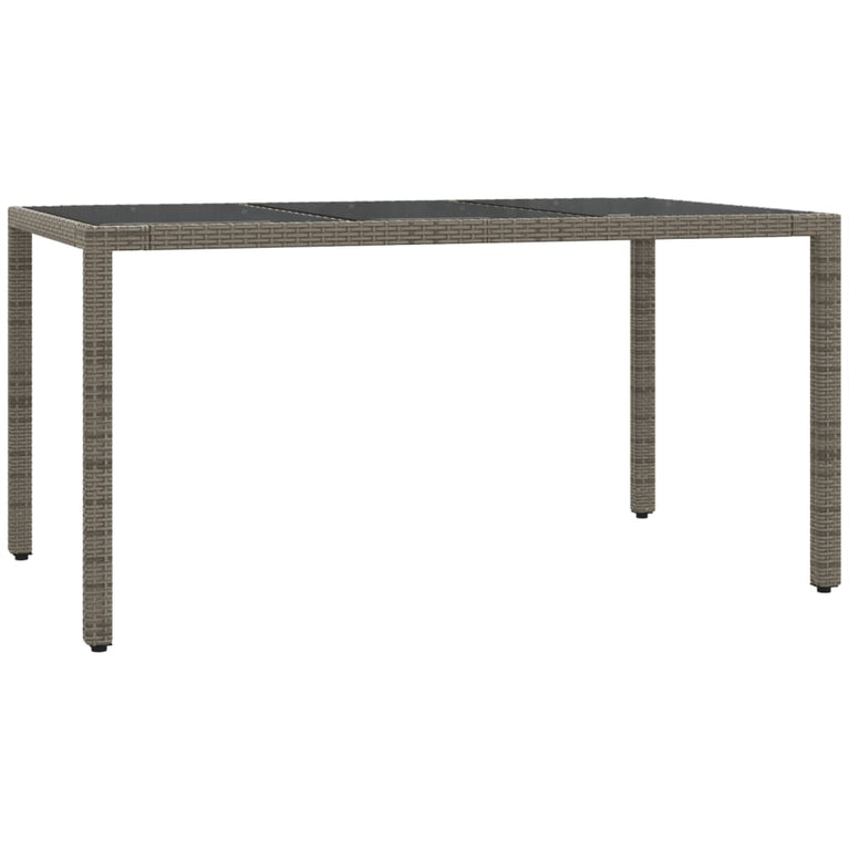 5-delige Tuinset met kussens poly rattan grijs