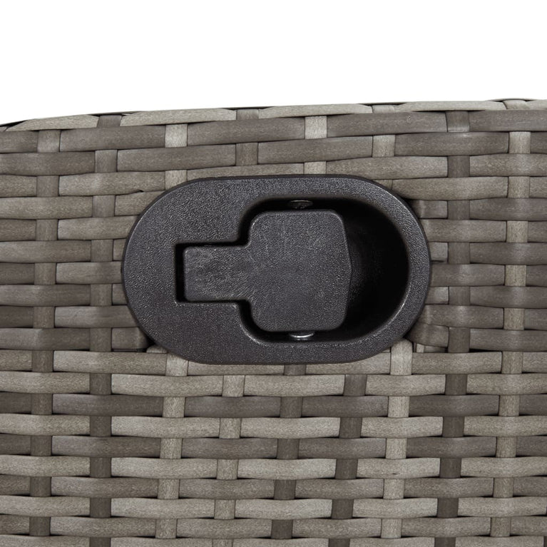 3-delige Bistroset met kussens poly rattan grijs