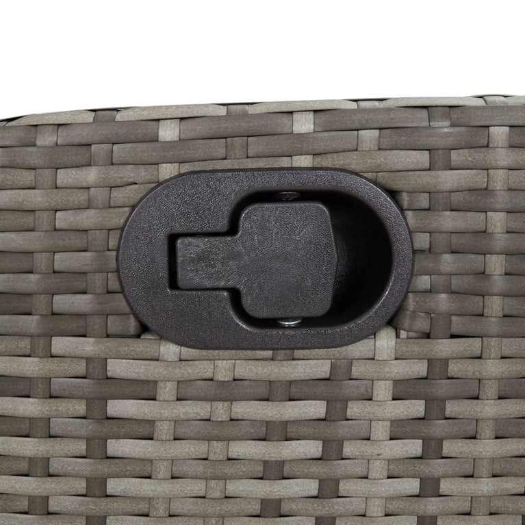 3-delige Bistroset met kussens poly rattan grijs