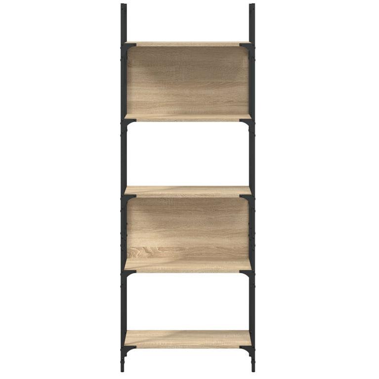 Boekenkast 5-laags 60,5x24x166,5 cm bewerkt hout sonoma eiken