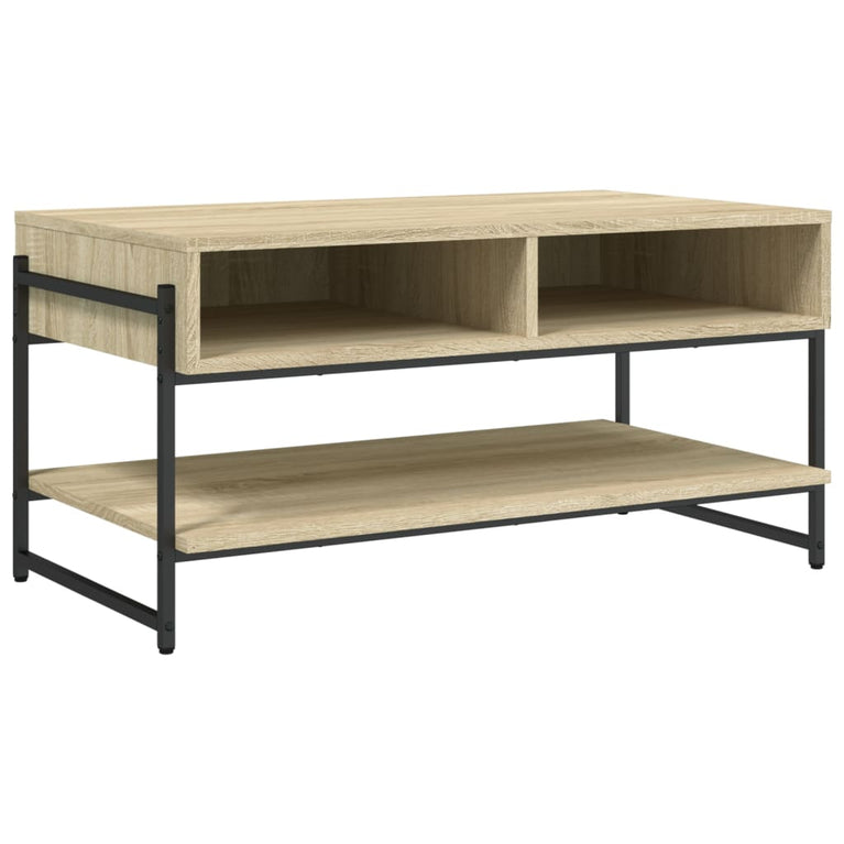 Salontafel 90x50x45 cm bewerkt hout sonoma eikenkleurig