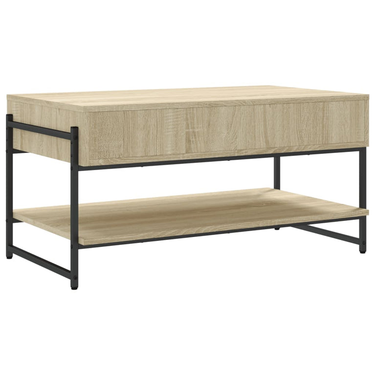 Salontafel 90x50x45 cm bewerkt hout sonoma eikenkleurig