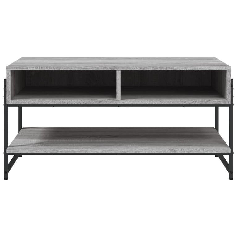Salontafel 90x50x45 cm bewerkt hout grijs sonoma