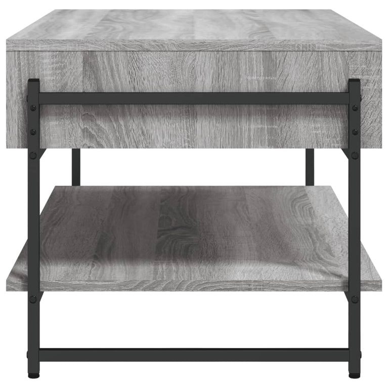Salontafel 90x50x45 cm bewerkt hout grijs sonoma