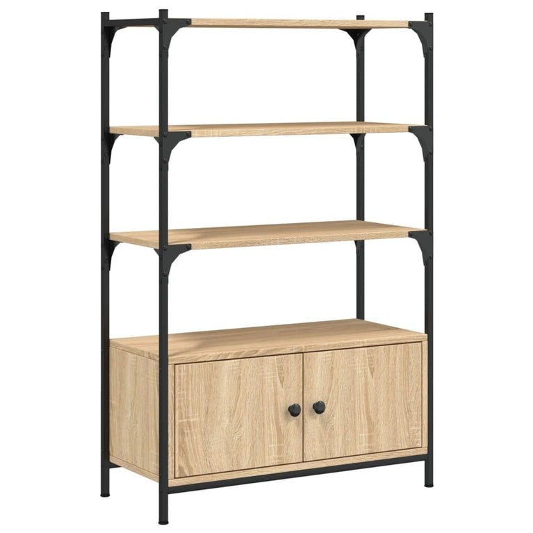 Boekenkast 3-laags 70x30x109,5 cm bewerkt hout sonoma eiken