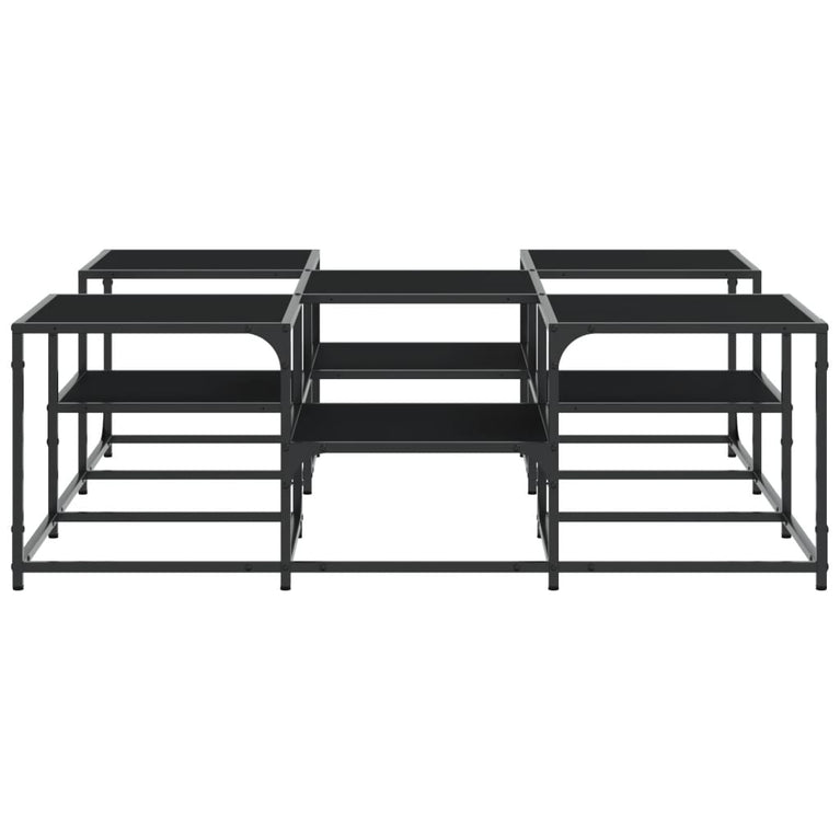 Salontafel 121x121x40 cm bewerkt hout zwart