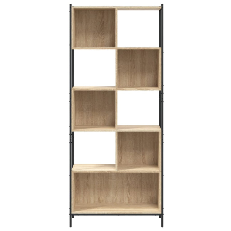 Boekenkast 72x28x172 cm bewerkt hout sonoma eikenkleurig