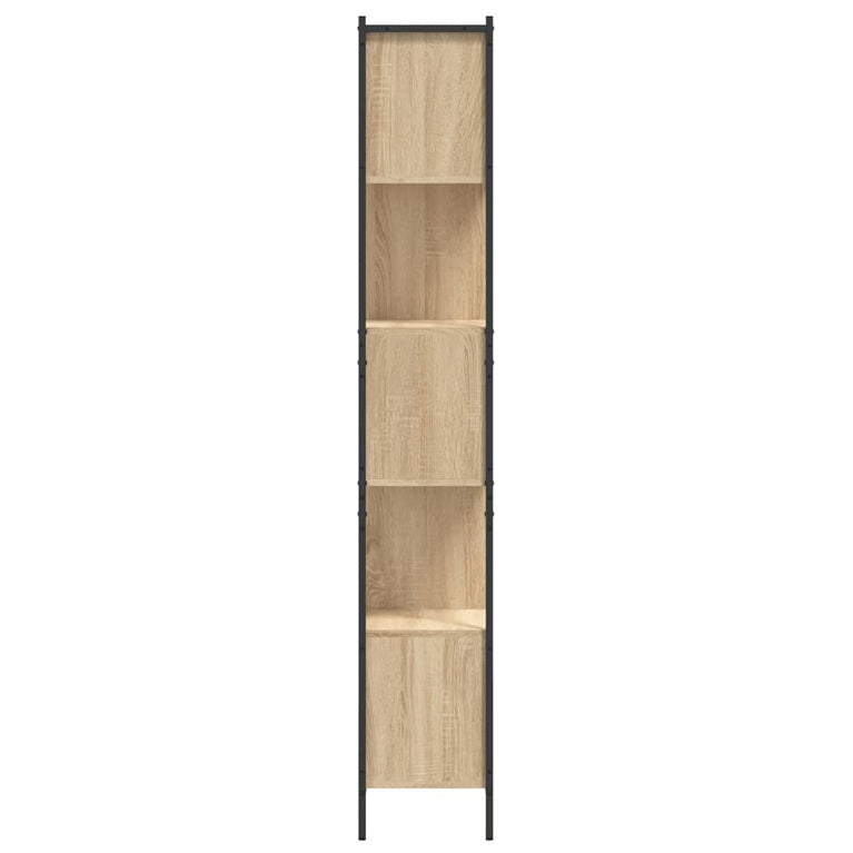 Boekenkast 72x28x172 cm bewerkt hout sonoma eikenkleurig