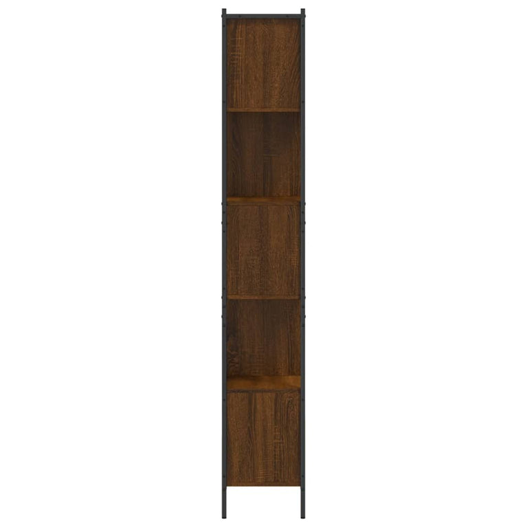Boekenkast 72x28x172 cm bewerkt hout bruineikenkleurig