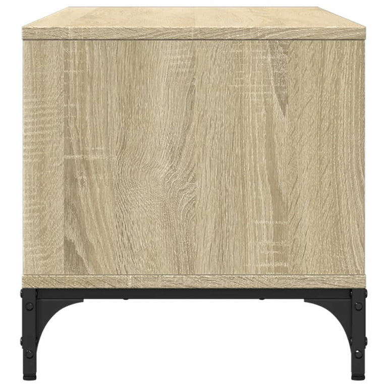 Tv-meubel 102x40x41 cm hout en gepoedercoat staal sonoma eiken