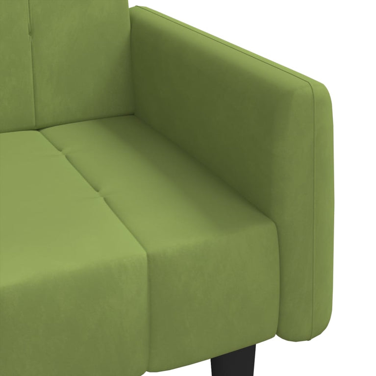 Slaapbank 2-zits fluweel lichtgroen