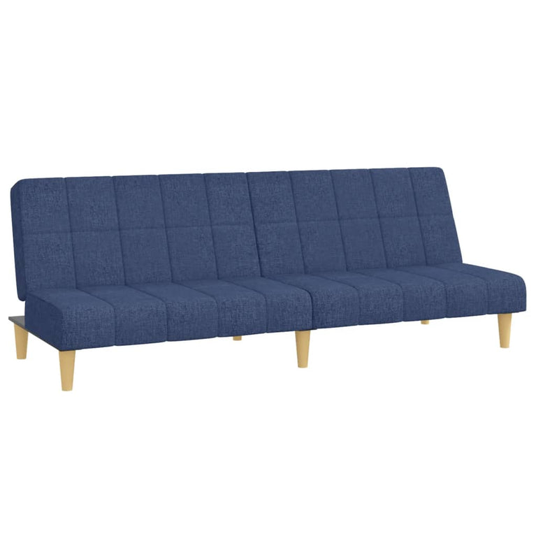 Slaapbank 2-zits stof blauw