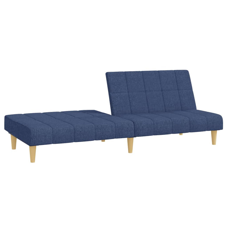 Slaapbank 2-zits stof blauw