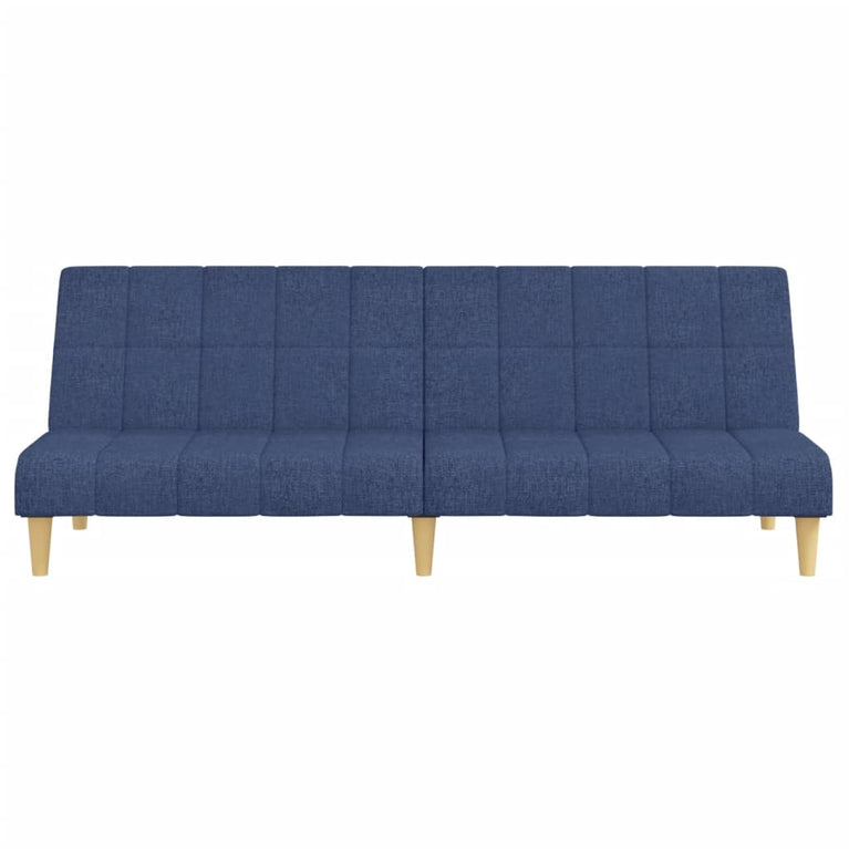 Slaapbank 2-zits stof blauw