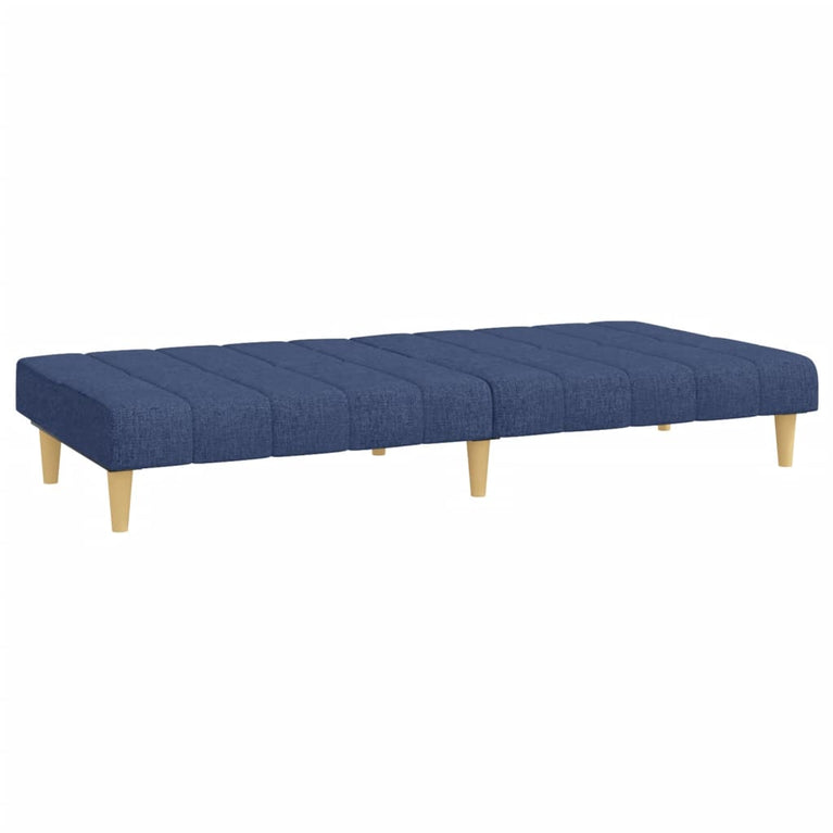 Slaapbank 2-zits stof blauw