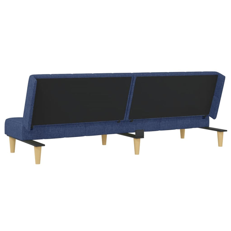 Slaapbank 2-zits stof blauw