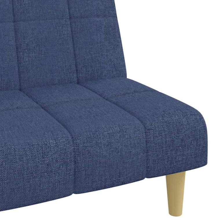 Slaapbank 2-zits stof blauw