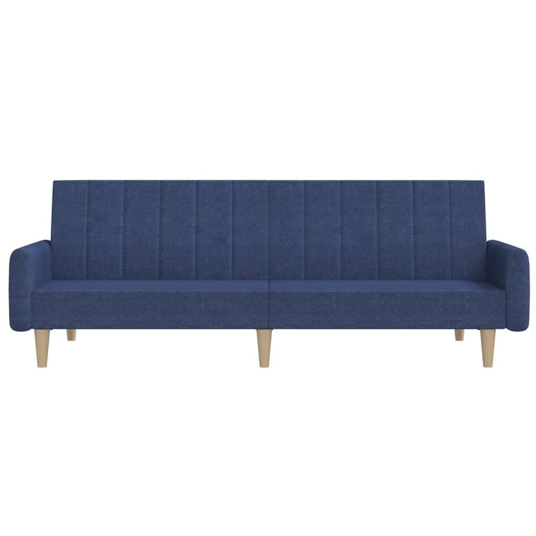 Slaapbank 2-zits stof blauw
