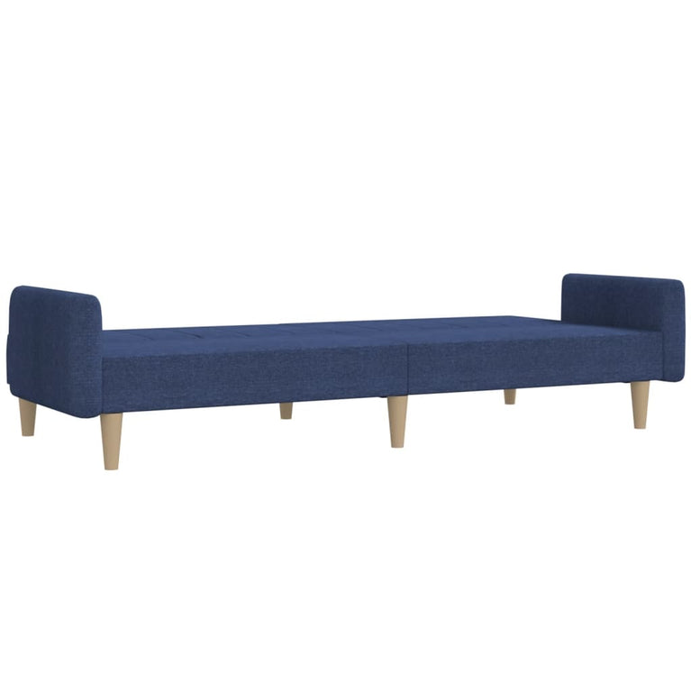Slaapbank 2-zits stof blauw