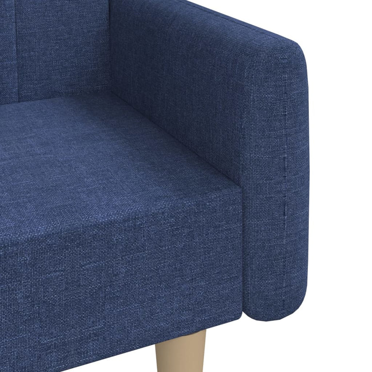 Slaapbank 2-zits stof blauw