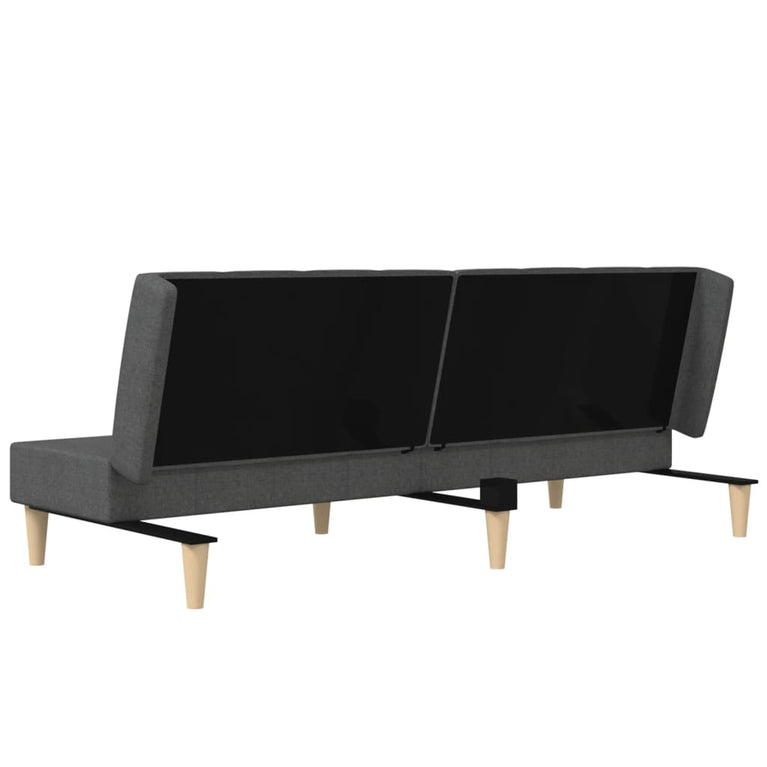 Slaapbank 2-zits stof donkergrijs