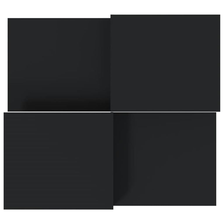 Salontafels 2 st bewerkt hout zwart MeubelReus