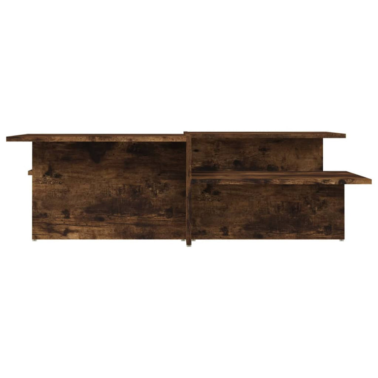 Salontafels 2 st bewerkt hout gerookt eikenkleurig MeubelReus