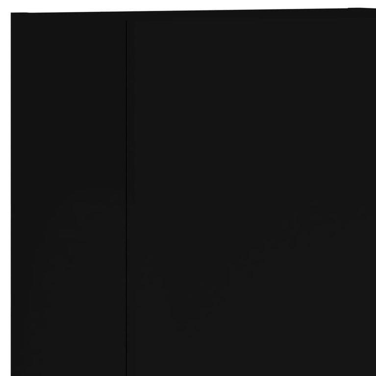 5-delige Tv-wandmeubelset bewerkt hout zwart