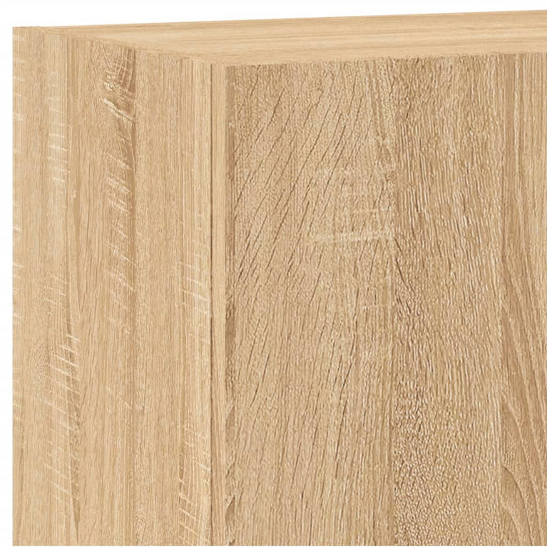 6-delige Tv-wandmeubelset bewerkt hout sonoma eikenkleurig