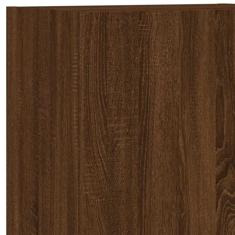 5-delige Tv-wandmeubelset bewerkt hout bruineikenkleurig