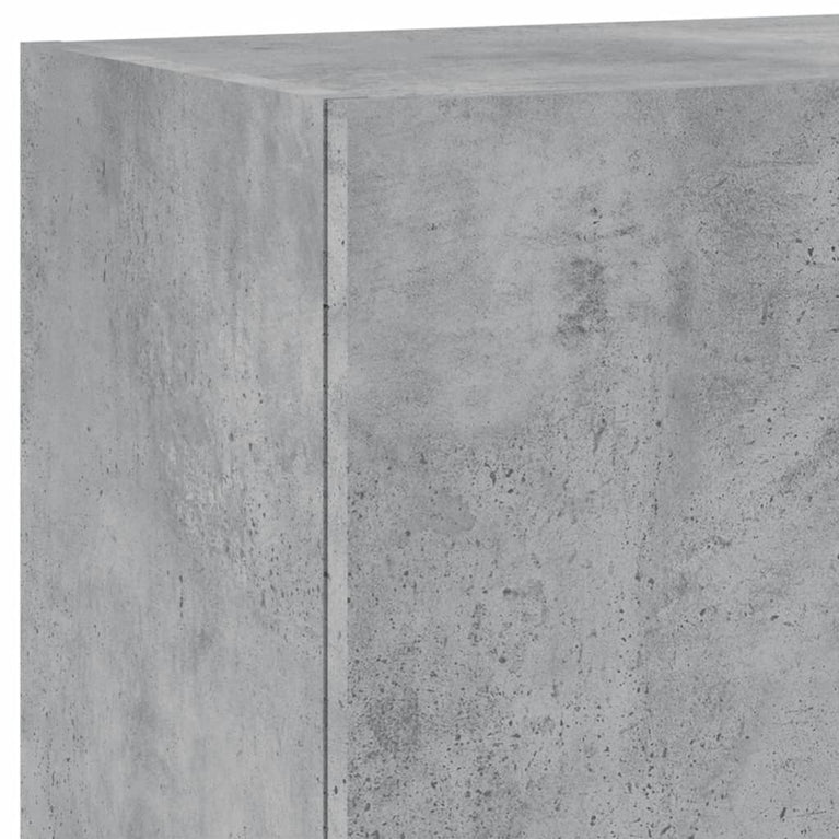 5-delige tv-wandmeubelset bewerkt hout betongrijs