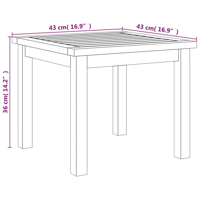 3-delige Bistroset poly rattan en acaciahout grijs