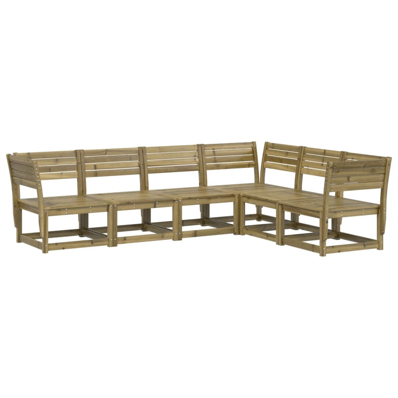 6-delige Loungeset geïmpregneerd grenenhout