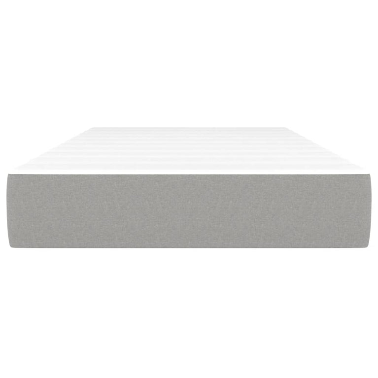 Pocketveringmatras 120x190x20 cm stof lichtgrijs