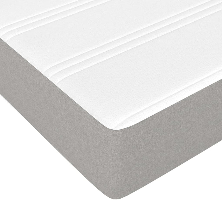 Pocketveringmatras 120x190x20 cm stof lichtgrijs