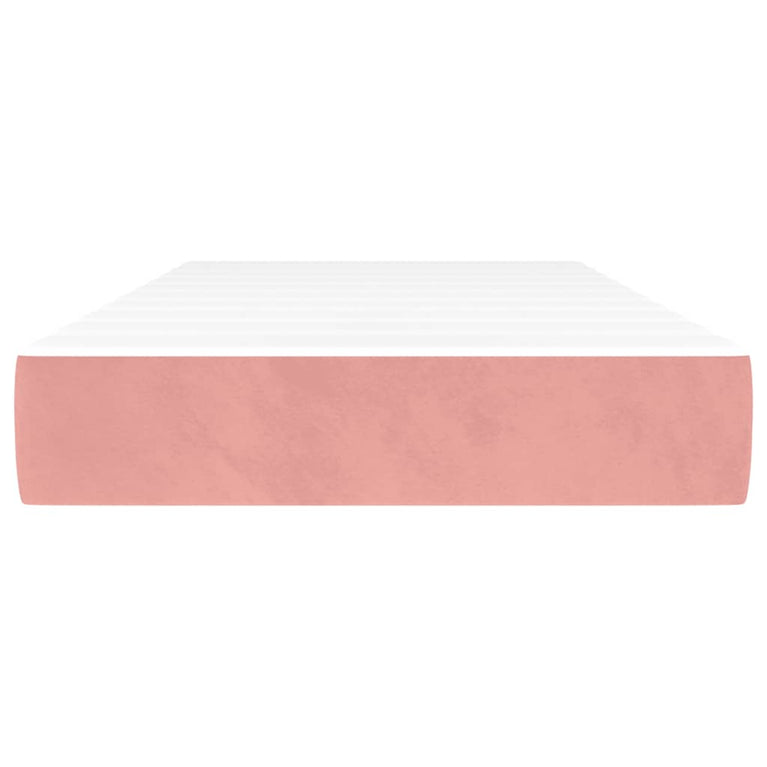 Pocketveringmatras 120x190x20 cm fluweel roze