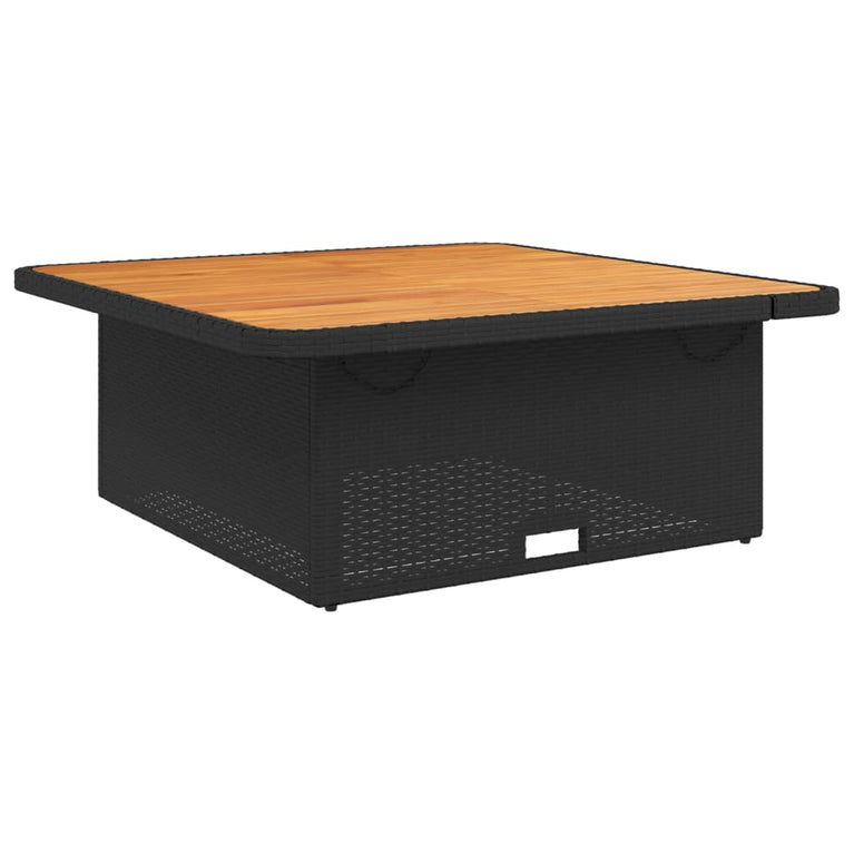 2-delige Tuinset met kussens poly rattan zwart