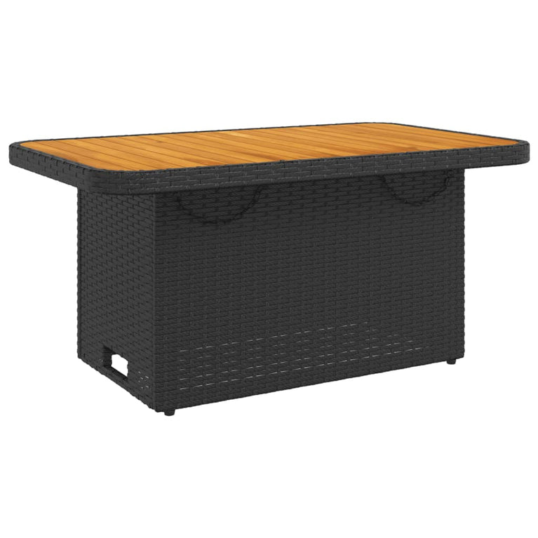 2-delige Tuinset met kussens poly rattan zwart