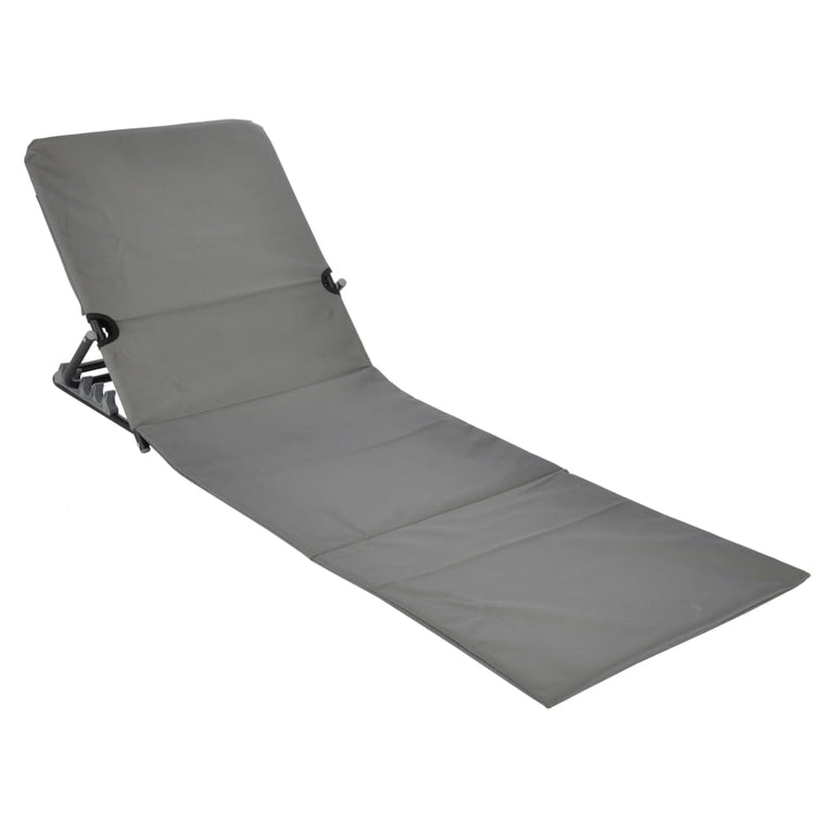 HI Strandmat stoel opvouwbaar PVC grijs