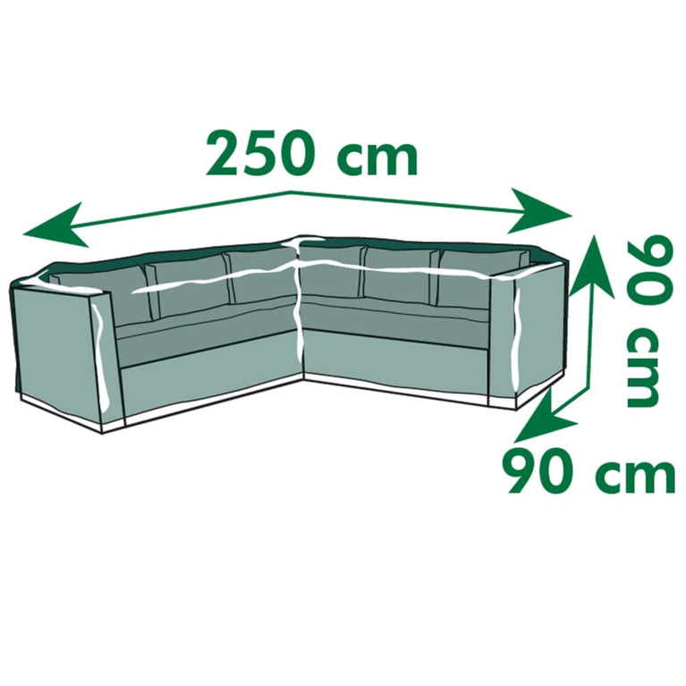 Nature Tuinmeubelhoes voor L-vormige ligbedden 250x90x90 cm