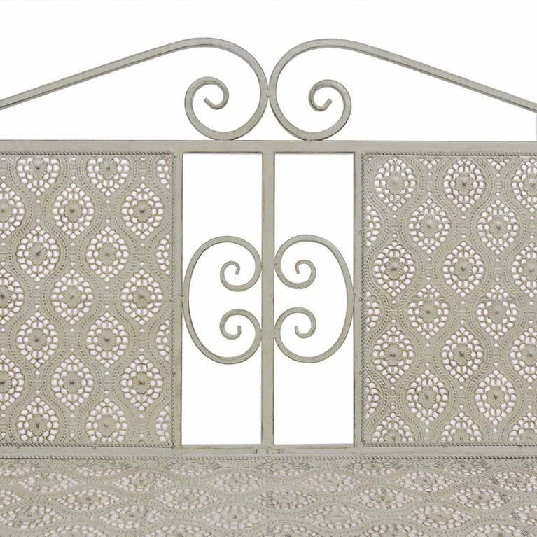 Tuinbank 115 cm staal grijs