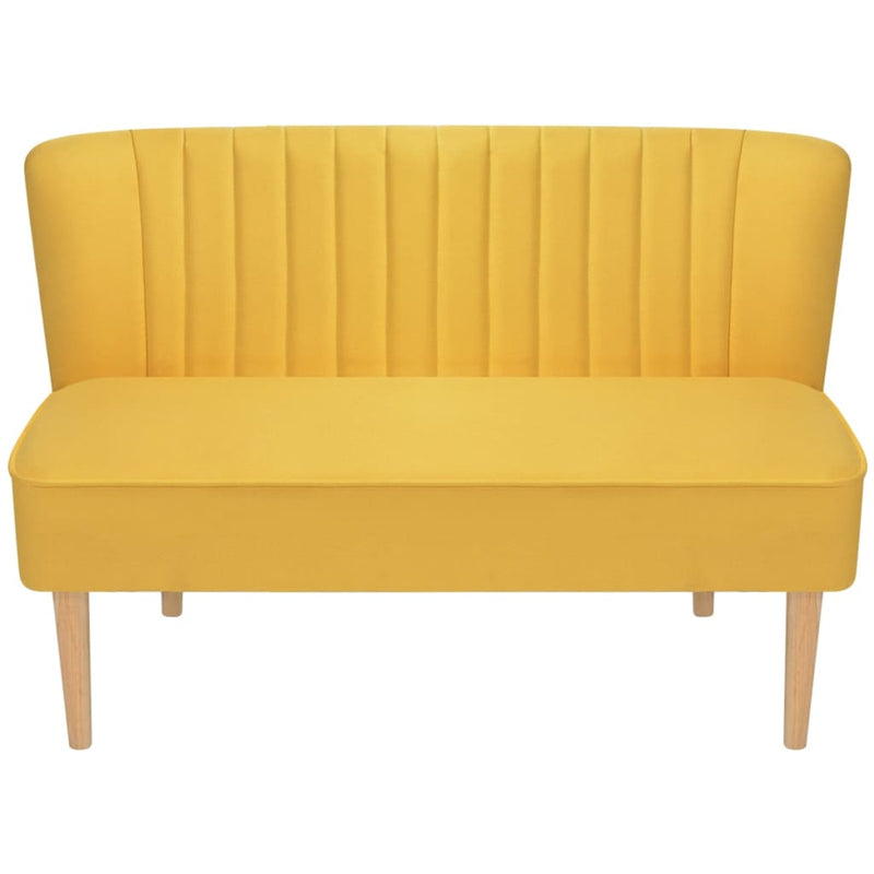 Bank 117x55,5x77 cm stof geel