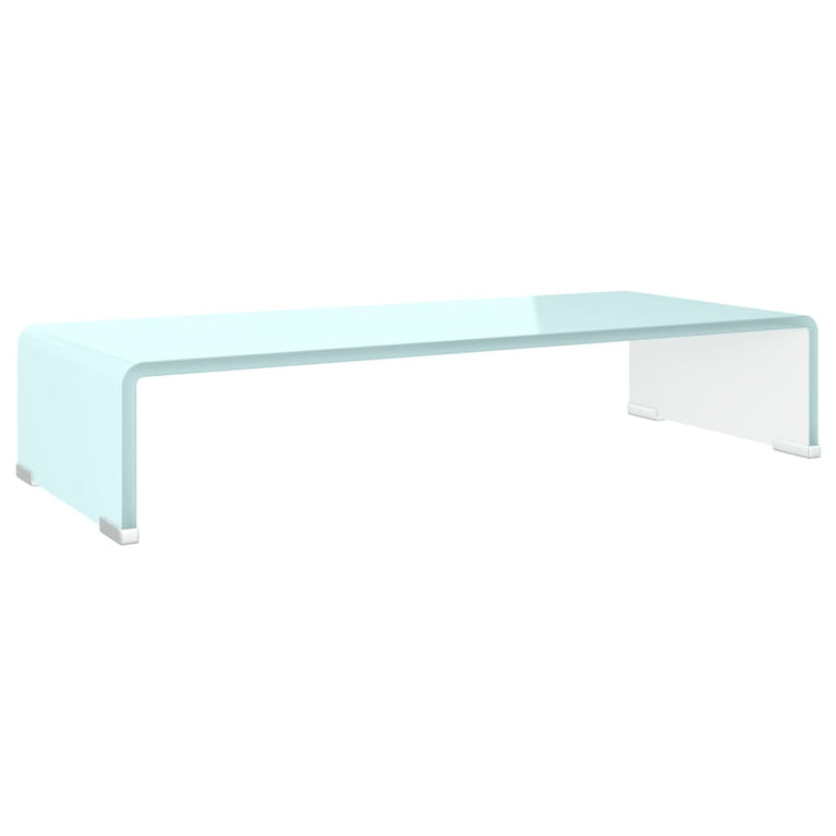 TV-meubel/monitorverhoger 60x25x11 cm glas groen groen