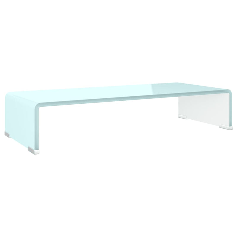 TV-meubel/monitorverhoger 60x25x11 cm glas groen groen