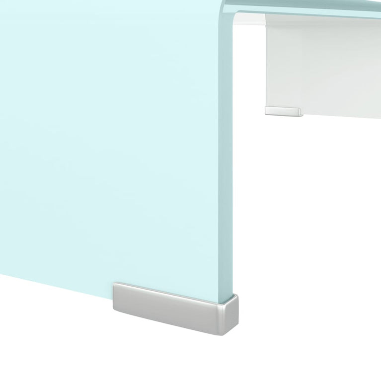 TV-meubel/monitorverhoger 60x25x11 cm glas groen groen
