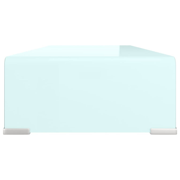 Tv-meubel/monitorverhoger 70x30x13 cm glas groen