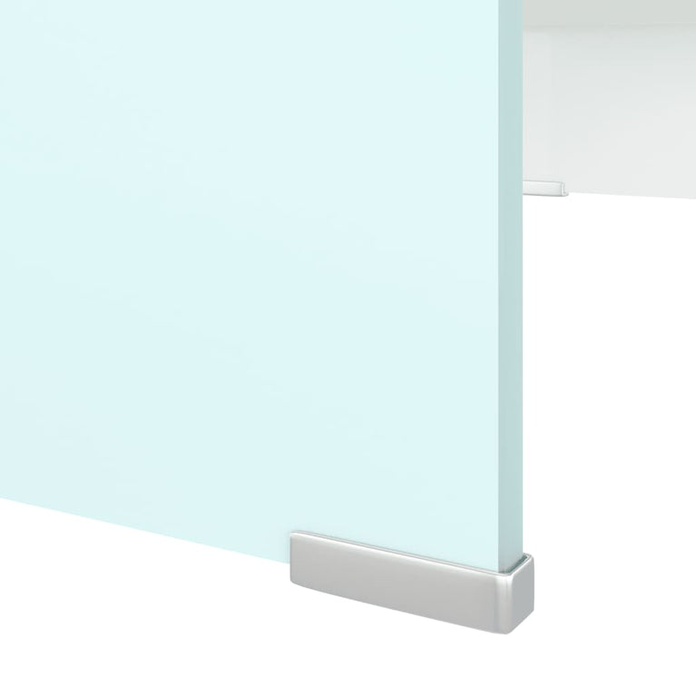 Tv-meubel/monitorverhoger 70x30x13 cm glas groen