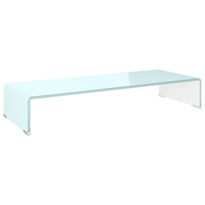 Tv-meubel/monitorverhoger 80x30x13 cm glas groen