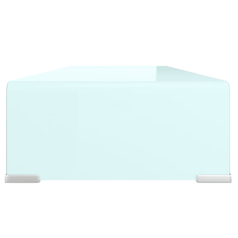 Tv-meubel/monitorverhoger 80x30x13 cm glas groen