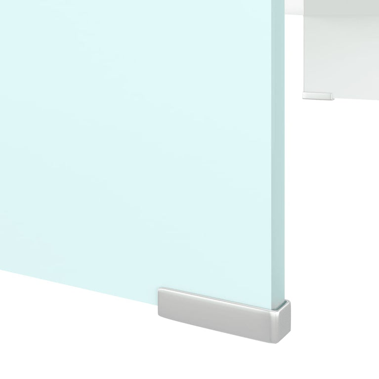 Tv-meubel/monitorverhoger 80x30x13 cm glas groen